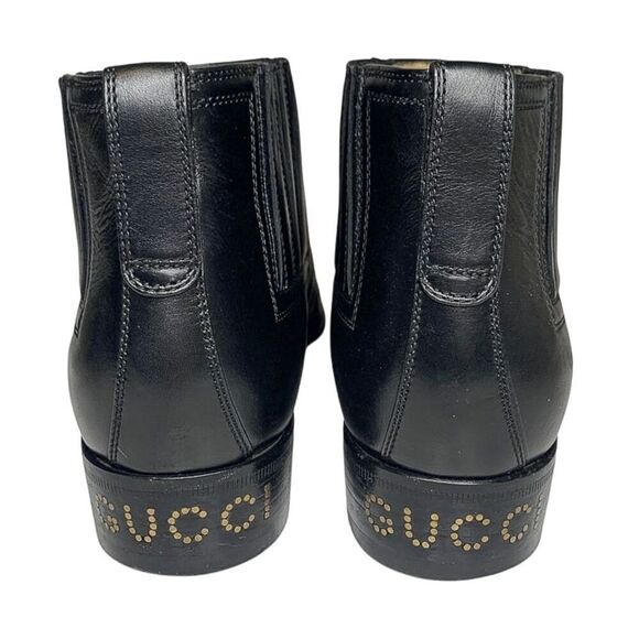 Gucci Interlocking G Logo Perforated Brogue Ankle Boot EU  display picture 3